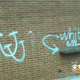 Image showing one of the controversial spray painted messages that five Arlington High School students are accused of leaving on a rival high school